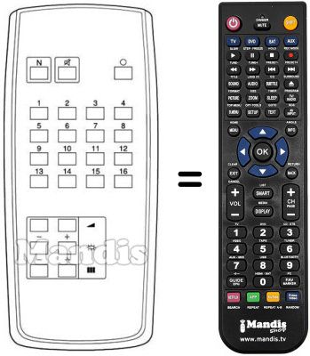 Replacement remote control 8668812231