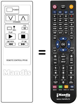 Replacement remote control PR 109
