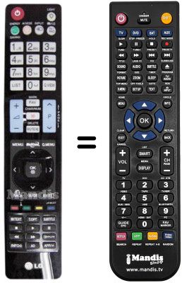 Replacement remote control LG 60 PX 950