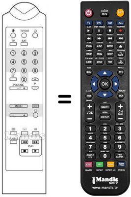 Replacement remote control BBD 901-D2 MAC