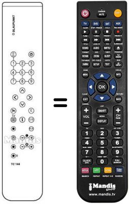 Replacement remote control Blaupunkt IS 70-33 VT