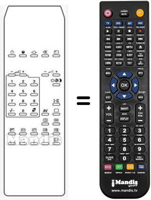 Gleichwertige Fernbedienung RC 54591