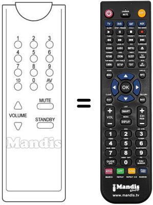 Replacement remote control C14R08