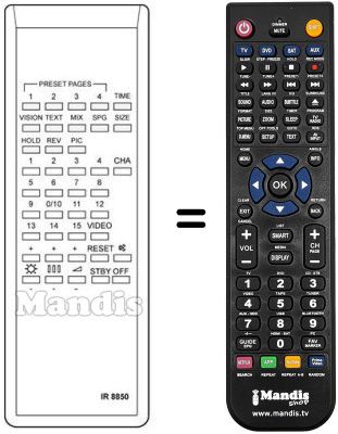 Replacement remote control CD 436 DT