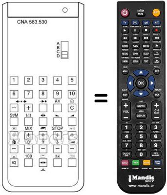 Replacement remote control CNA 583.530