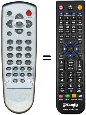 Gleichwertige Fernbedienung Sliding ST-1703W