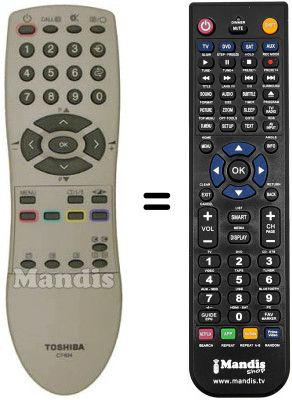 Replacement remote control Toshiba 21 V 13 D