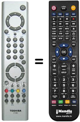Replacement remote control Toshiba 23 WLT 56