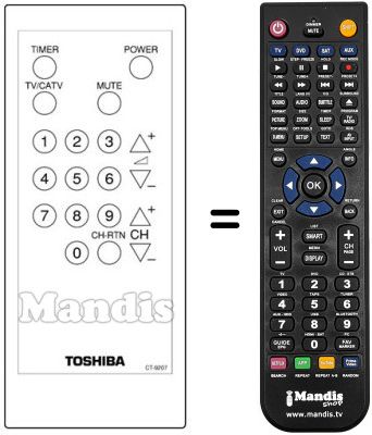 Replacement remote control CT-9207