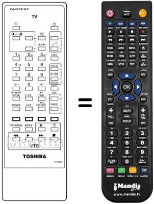 Replacement remote control CT-9384