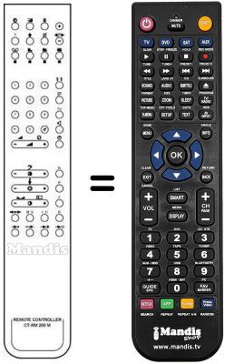 Replacement remote control CT-RM 200 M