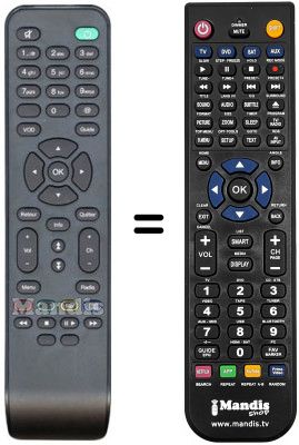 Gleichwertige Fernbedienung NUMERICABLE DC 152 (THOMSON)