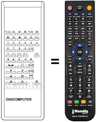 Replacement remote control DIGICOMPUTER