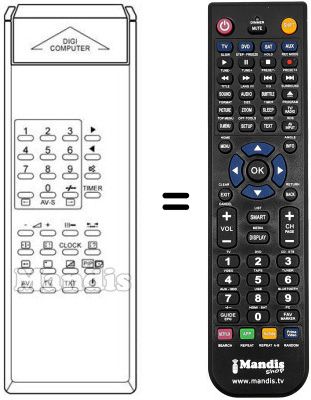 Replacement remote control DIGICOMPUTER