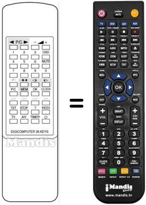 Replacement remote control Crosley T4-28