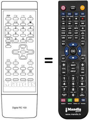 Replacement remote control DIGITAL RC 103