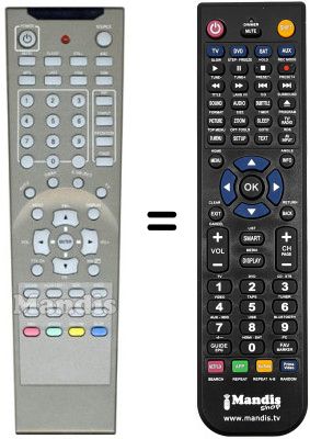 Gleichwertige Fernbedienung Irradio XP 4255 W