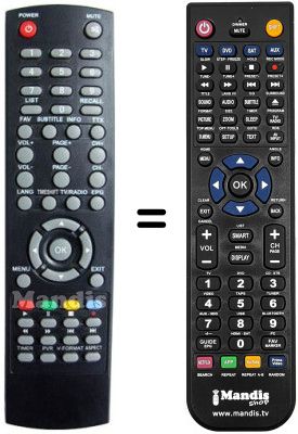 Replacement remote control Denver DMB 112 HDP01