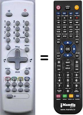 Gleichwertige Fernbedienung Daewoo DTY 28A8S Gleichwertige Fernbedienung Daewoo DTY 28A8S