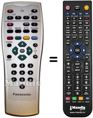 Gleichwertige Fernbedienung Panasonic TU-CT41 Gleichwertige Fernbedienung Panasonic TU-CT41