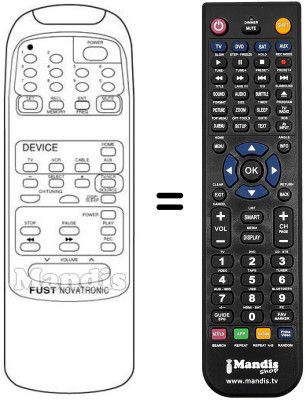 Replacement remote control Novatronic HT 891