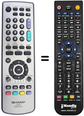 Gleichwertige Fernbedienung Sharp LC 42 WD1S