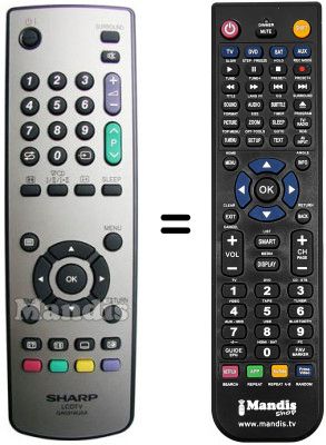 Gleichwertige Fernbedienung Sharp LC 26 SA1E