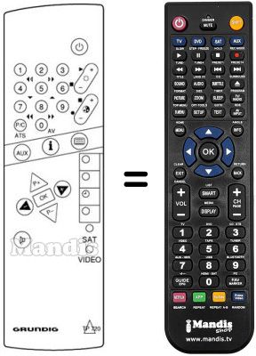 Replacement remote control Grundig T 55-845 FR