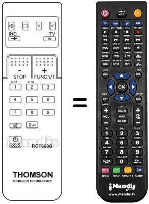Gleichwertige Fernbedienung Thomson 63 MP 45 F Gleichwertige Fernbedienung Thomson 63 MP 45 F