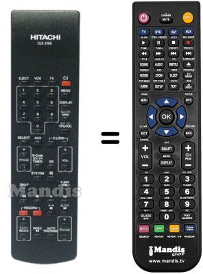 Replacement remote control CLK 216 E