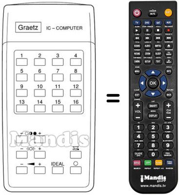 Gleichwertige Fernbedienung IFB 13