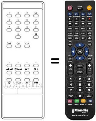 Replacement remote control INFRARED 1060S