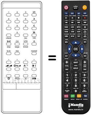 Gleichwertige Fernbedienung INFRARED 1060TS