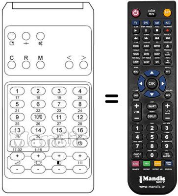 Gleichwertige Fernbedienung INFRARED 16 / 32 TRS