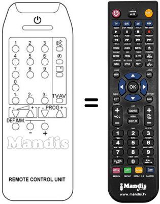 Replacement remote control Ctc CTV 207 PS