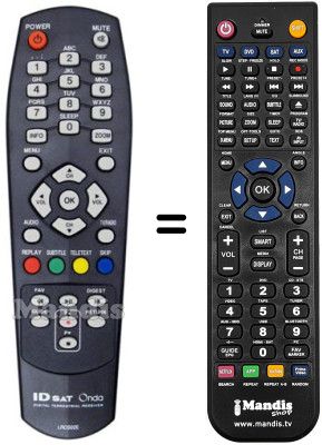 Replacement remote control ID Digital TR 6500 PVR