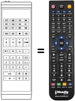 Replacement remote control 5652 13 01