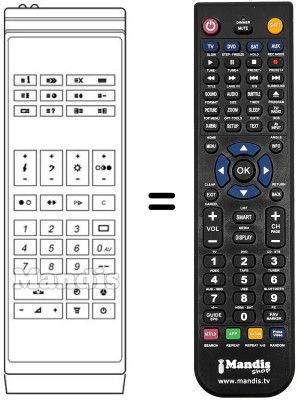 Replacement remote control 5652 13 14