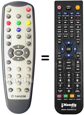 Replacement remote control Sagem ITD 65 (ver. 2)