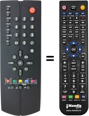 Replacement remote control Roadstar CTV 2834 TS / S