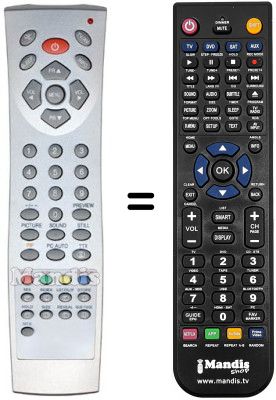 Gleichwertige Fernbedienung Daewoo LCD 32 NET Gleichwertige Fernbedienung Daewoo LCD 32 NET