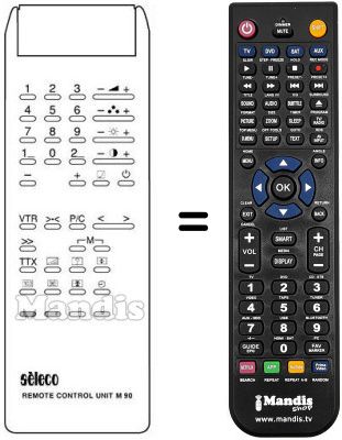 Gleichwertige Fernbedienung M 90