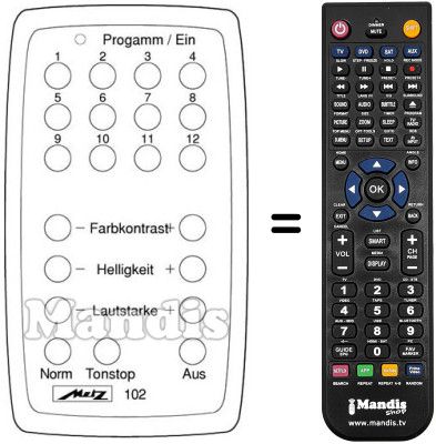 Replacement remote control MECATRON 102 M