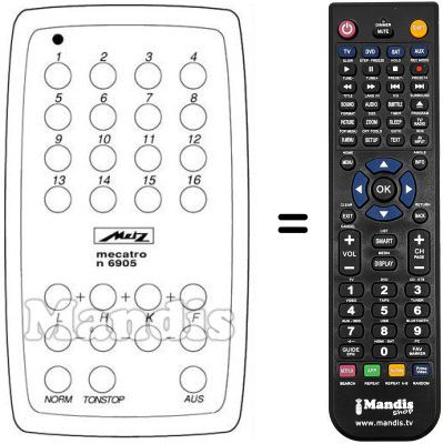 Replacement remote control MECATRON 6907