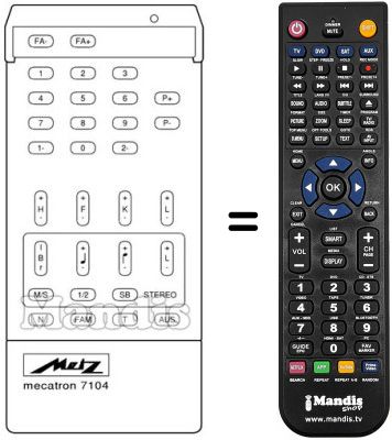 Replacement remote control MECATRON 7104