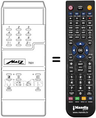 Replacement remote control MECATRON 7601