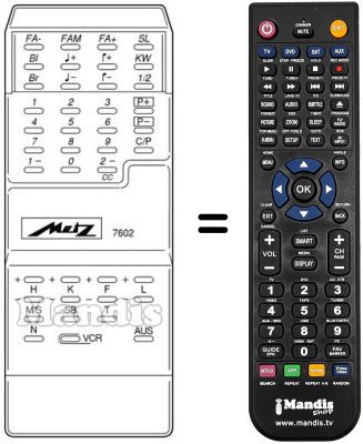 Replacement remote control MECATRON 7602