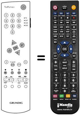 Replacement remote control Grundig MW 82-520 / 9