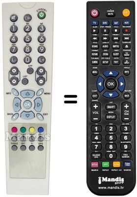 Replacement remote control DIGIQUEST MHP 3009