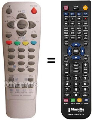 Gleichwertige Fernbedienung Sinudyne 17350